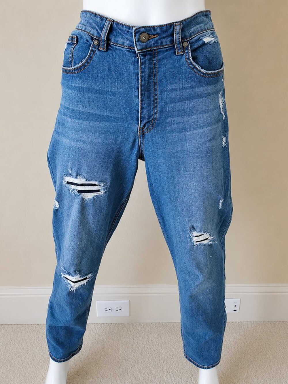 NOBO High Rise Distressed Stretch Jeans SZ 13